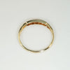 Petite Two Tone Diamond Band with Engraved Detail