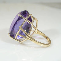 Big Bold Amethyst in Airy Gold Ring
