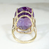 Big Bold Amethyst in Airy Gold Ring