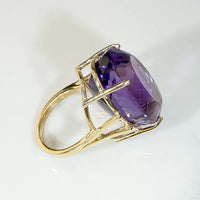 Big Bold Amethyst in Airy Gold Ring