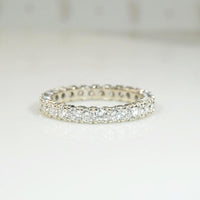 Sparkling Diamond Mid Century Eternity Band