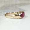 Sleek & Chic Curved Synthetic Ruby Band