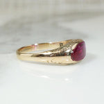 Sleek & Chic Curved Synthetic Ruby Band