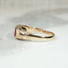 Sleek & Chic Curved Synthetic Ruby Band