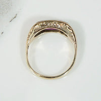 Sleek & Chic Curved Synthetic Ruby Band