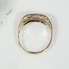 Sleek & Chic Curved Synthetic Ruby Band