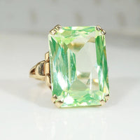 Florescent Uranium Spinel Cocktail Ring