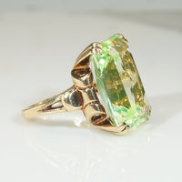Florescent Uranium Spinel Cocktail Ring