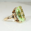 Florescent Uranium Spinel Cocktail Ring