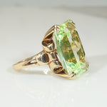 Florescent Uranium Spinel Cocktail Ring