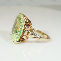 Florescent Uranium Spinel Cocktail Ring