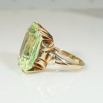 Florescent Uranium Spinel Cocktail Ring