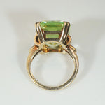 Florescent Uranium Spinel Cocktail Ring