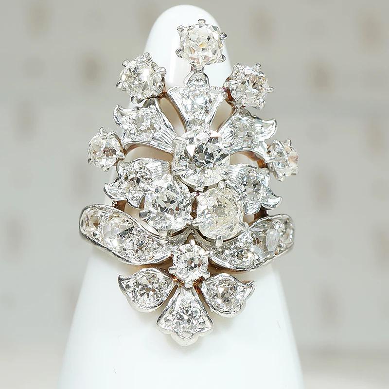 Ravishing Antique Diamond Encrusted Dinner Ring