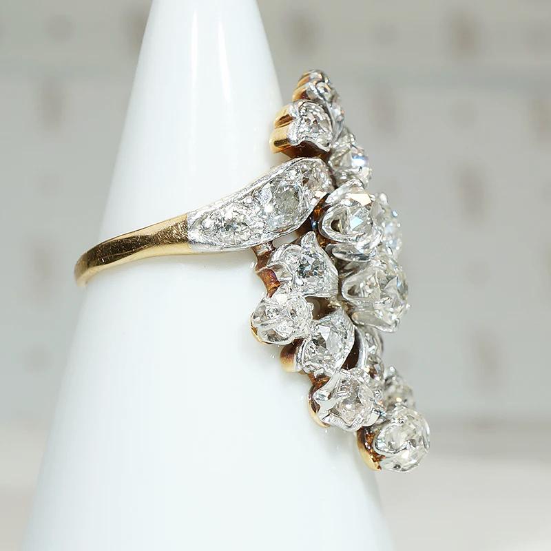 Ravishing Antique Diamond Encrusted Dinner Ring