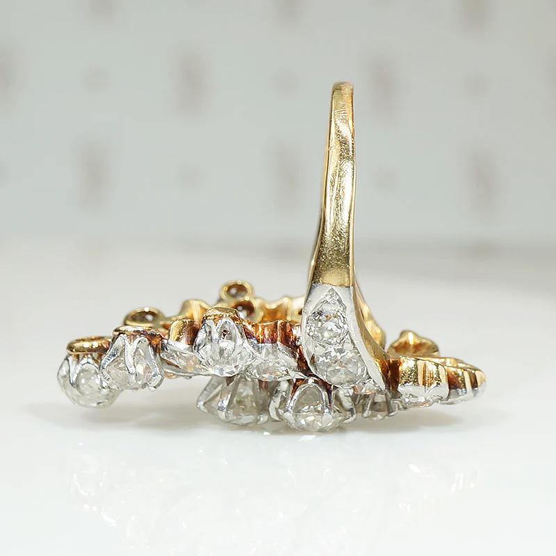 Ravishing Antique Diamond Encrusted Dinner Ring