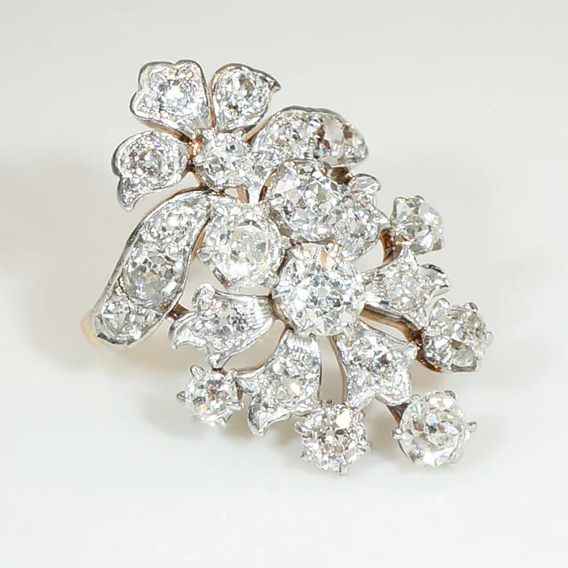 Ravishing Antique Diamond Encrusted Dinner Ring