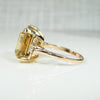 Glamorous Retro Citrine Cocktail Ring with Diamond Accents