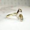 Two Tone Twist Modernist Diamond Ring