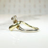 Two Tone Twist Modernist Diamond Ring