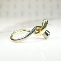 Two Tone Twist Modernist Diamond Ring