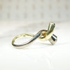 Two Tone Twist Modernist Diamond Ring