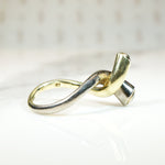 Two Tone Twist Modernist Diamond Ring