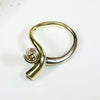 Two Tone Twist Modernist Diamond Ring