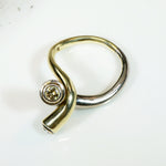 Two Tone Twist Modernist Diamond Ring
