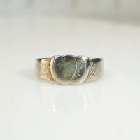 Early American Two Hearts Silver Band