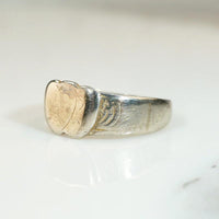 Early American Two Hearts Silver Band