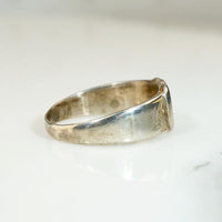 Early American Two Hearts Silver Band