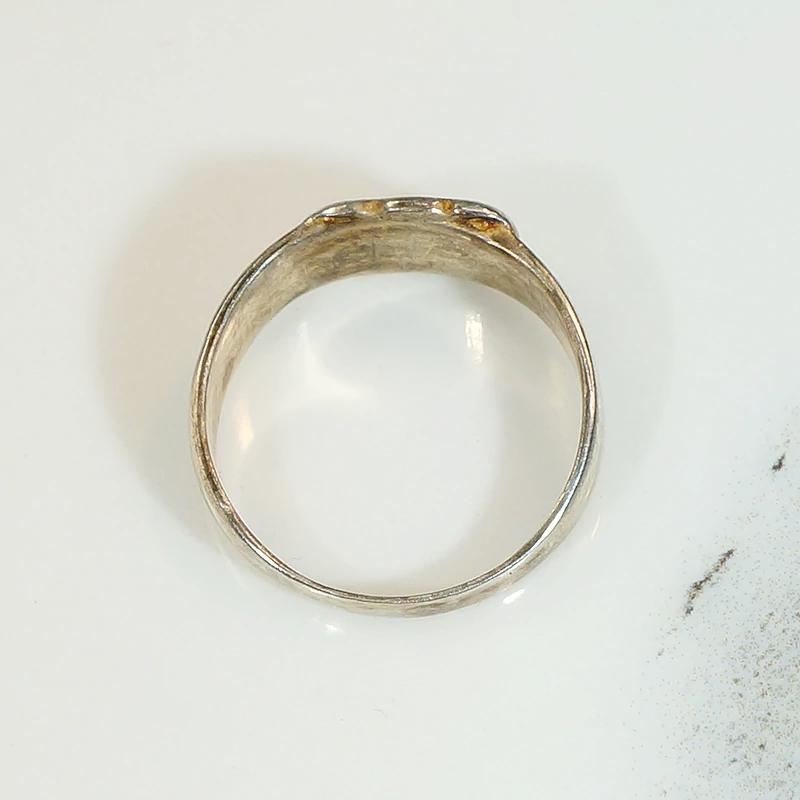 Early American Two Hearts Silver Band