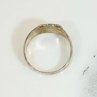 Early American Two Hearts Silver Band