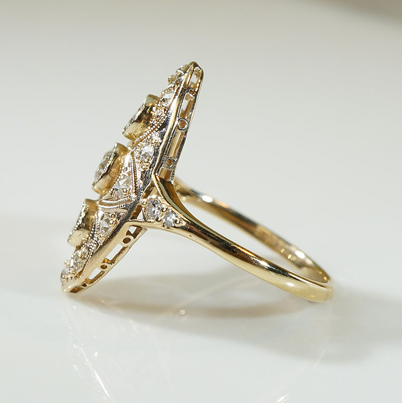 Edwardian OEC Diamond Beauty in Yellow Gold