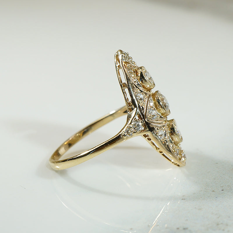 Edwardian OEC Diamond Beauty in Yellow Gold