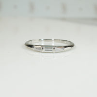 Platinum Diamond Baguette Band