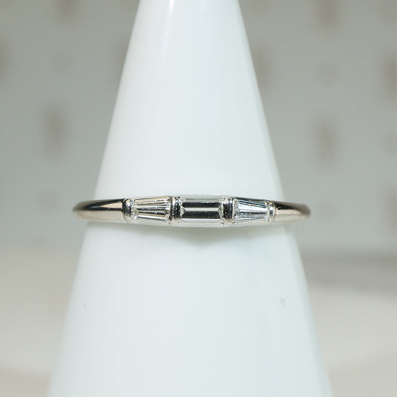 Platinum Diamond Baguette Band