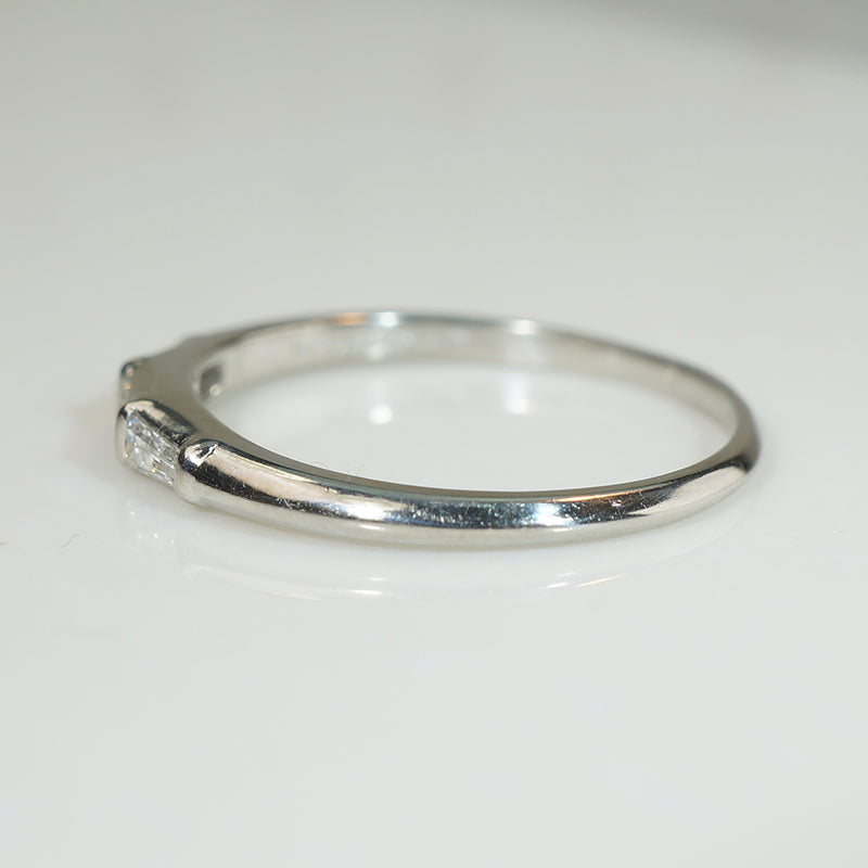 Platinum Diamond Baguette Band