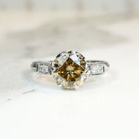 Dazzling 2.07ct Fancy Brown Diamond Engagement Ring