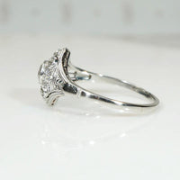 Edwardian Diamond & Platinum Ring with Pretty Details