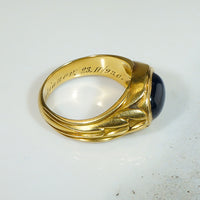 Art Nouveau 18k Cabochon Sapphire Ring