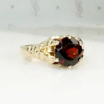 Witchy Talon-Set Garnet Victorian Ring