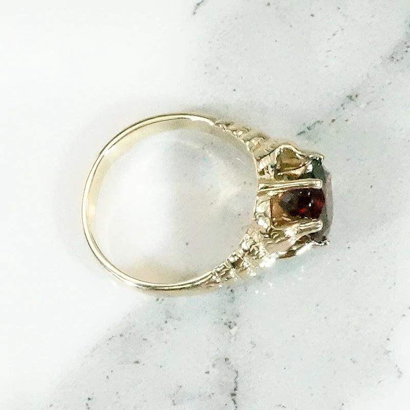 Witchy Talon-Set Garnet Victorian Ring
