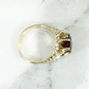 Witchy Talon-Set Garnet Victorian Ring