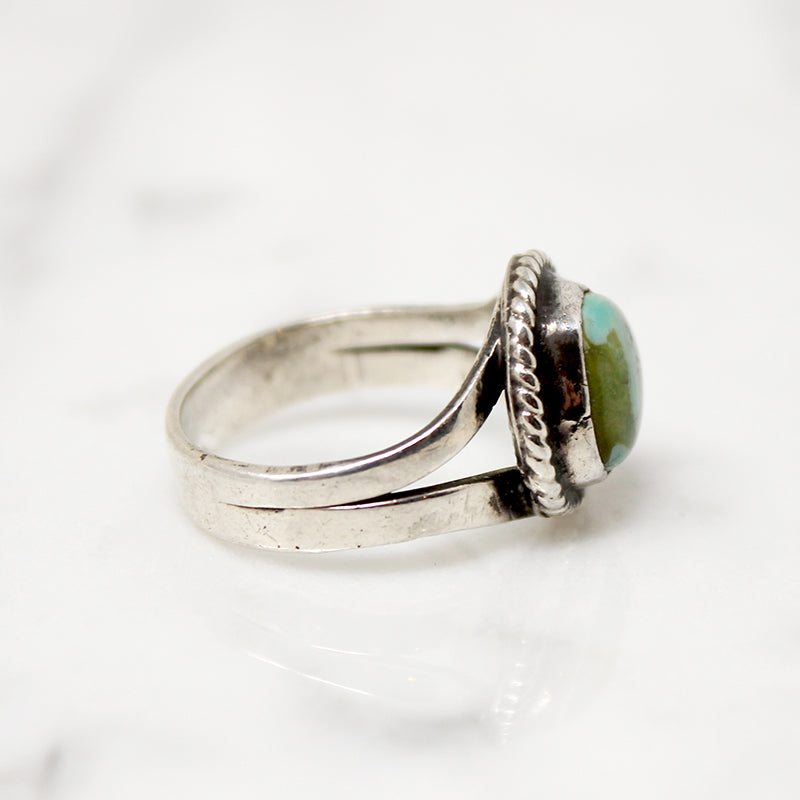 Beautiful Blue & Green Turquoise Sterling Ring