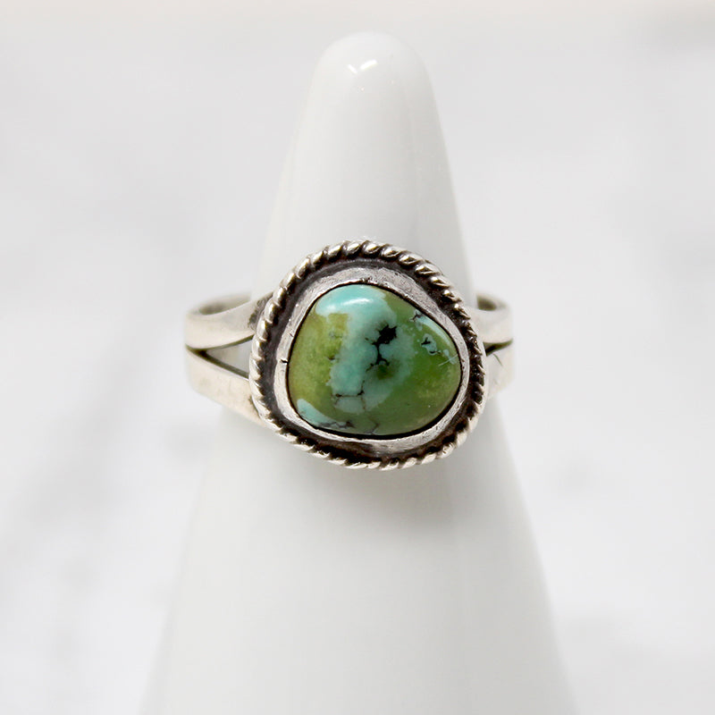 Beautiful Blue & Green Turquoise Sterling Ring