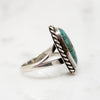 Vivid Blue Green Turquoise & Sterling Twist Ring