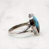 Deep Waters Turquoise in Simple Silver Bezel Ring