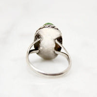 Leafy Green Turquoise & Sterling Ring in Small Size